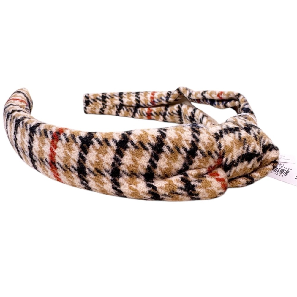 J. CREW Factory NWT Plaid Houndstooth Knotted Headband One Size - Picture 3 of 8